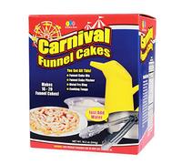 Fun Pack Foods - Kit de lujo para tartas de embudo de carnaval, incluye (2) embudo para tartas, jarra, anillo para freír y pinzas de cocina