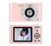 Fun Photography Made Easy - Cámara digital para niños con batería recargable y zoom (rosa)