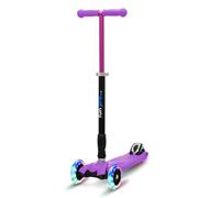 Fun Pro Two Patinete Niño y Niña con 3 Ruedas con Luces LED Arcoiris, para Niños Mayores de 5 Años, Patinetes Drección por Gravedad, Manillar Altura Ajustable, Scooter Plegable para Niñas y Niños