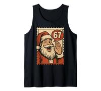 Fun Retro 67 Number Christmas Six Seven Meme Santa Claus Boy Camiseta sin Mangas