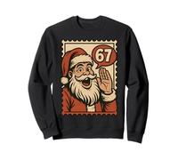 Fun Retro 67 Number Christmas Six Seven Meme Santa Claus Boy Sudadera