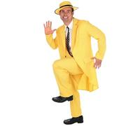 Fun Shack Disfraz Años 90 Hombre, Traje Amarillo, Disfraces Gangster Amarillo de Película, Disfraz Carnaval y Halloween - L