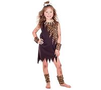 Fun Shack Disfraz Cavernicola Niña, Troglodita Prehistoria, Hueso Disfraz para Carnaval y Halloween, L