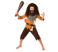 Fun Shack Disfraz Cavernicola Niño, Disfraz Troglodita Halloween Niño | Camiseta, Pantalones Rasgados, Cinturón y Barba, Estampado de Leopardo, Perfecto para Halloween, Ideal para Juegos de Rol