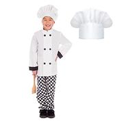 Fun Shack Disfraz Chef Niño y Niña, Traje Cocinero Pastelero, Disfraces para Carnaval y Halloween, XL