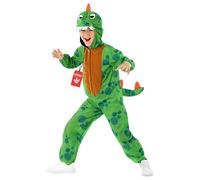 Fun Shack Disfraz Dinosaurio Niño Verde Traje Capucha Cola Adherida Velcro T Rex Animal Carnaval Cuento Talla L