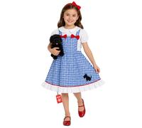 Fun Shack Disfraz Dorothy Niña, Disfraz Mago de Oz Halloween Niña | Vestido Azul & Diadema a Juego, Estilo Cuento Clásico, Perfecto para Halloween, Ideal para Juegos de Rol