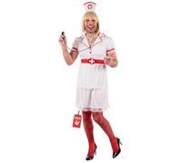 Fun Shack Disfraz Enfermera Hombre, Disfraz Despedida Halloween Hombre, XL
