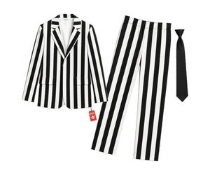 Fun Shack Disfraz Fantasma Hombre, Disfraz a Rayas Halloween Hombre, M