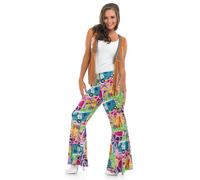 Fun Shack Disfraz Hippie Mujer, Disfraces Años 70 y 60, Pantalón Hippie, Disfraz para Carnaval y Halloween, XXL