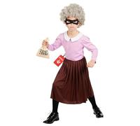 Fun Shack Disfraz Ladron Niño, Disfraz Abuela Halloween Niño, L | Vestido, Antifaz y Bolsa del Botín, Estilo Ladrón Disfrazado de Abuela, Perfecto para Halloween, Ideal para Juegos de Rol