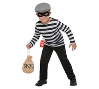 Fun Shack Disfraz Ladrón Niño y Niña, Camiseta Ladron, Disfraces para Carnaval y Halloween, M