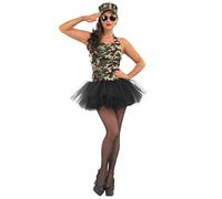 Fun Shack Disfraz Militar Mujer, Traje Camuflaje, Disfraces para Carnaval y Halloween, S