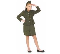 Fun Shack Disfraz Militar y Aviador Niña, Traje Soldadito y Piloto, Disfraces para Carnaval y Halloween, M