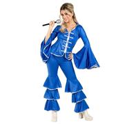 Fun Shack Disfraz Mujer Años 70 Disco Mamma Mia, Disfraces Discoteca para Carnaval y Halloween, XL
