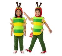 Fun Shack Disfraz Oruga Niña, Disfraces Orugas Niño, Traje Bicho Niño, Disfraces Gusano, Disfraz Carnaval Niños Halloween -XS