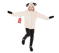 Fun Shack Disfraz Oveja Cordero Niño Blanco Sudadera Capucha Orejas Manoplas Negras Animal Belén Navidad Talla XL