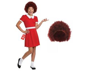 Fun Shack Disfraz Pequeña Huerfana Niña, Vestido Rojo, Día del Libro, Personaje Película Musical, Carnaval y Halloween, L