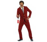 Fun Shack Disfraz Presentador Noticias Hombre, Disfraces Años 70, Traje Reportero, Smoking para Carnaval y Halloween, M