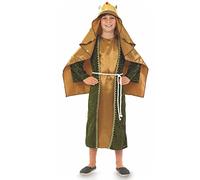Fun Shack Disfraz Rey Mago Niño Oro, Melchor, Navidad, Disfraces para Carnaval y Halloween, L