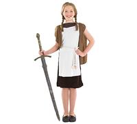 Fun Shack Disfraz Vikinga Niña Guerrera, Traje Vikingo para Carnaval y Halloween, M