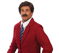 Fun Shack Nachrichtensprecher Perücke Und Schnurrbart Peluca de Disfraces, One Size para Mujer