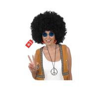 Fun Shack Peluca Afro Gigante Negra Estilo Setentero Unisex Adulto Accesorio Cabello Disfraz Carnaval Talla Única