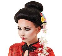 Fun Shack Peluca Geisha Mujer, Peluca Japonesa Mujer, Disfraz Geisha Mujer, Geisha Disfraz Mujer, Disfraz Japonesa Mujer, Disfraz Japones Mujer, Peluca Samurai, Disfraz Mujer Carnaval Talla Unica