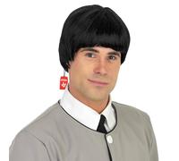 Fun Shack Peluca Negra Corte Tazón Estilo Banda Británica Años Sesenta Hombre Adulto Accesorio Cabello Talla Única