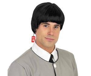 Fun Shack Peluca Negra Corte Tazón Estilo Banda Británica Años Sesenta Hombre Adulto Accesorio Cabello Talla Única
