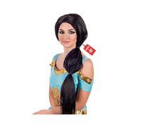 Fun Shack Peluca Negra Larga Coleta Princesa Árabe Oriental Mujer Adulta Accesorio Cabello Carnaval Cuento Talla Única