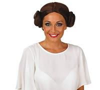Fun Shack Peluca Princesa Del Espacio Mujer, Peluca Moño Marron Princessa Espacio Mujer, Disfraz Princesa Del Espacio Mujer, Disfraz Pelicula Mujer, Disfraz Mujer Carnaval Talla Unica