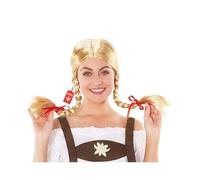 Fun Shack Peluca Rubia Trenzas Bávara Tirolesa Mujer Adulta Accesorio Cabello Oktoberfest Festival Carnaval Talla Única