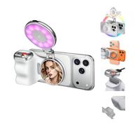 Fun Shot Empuñadura Magnética para Smartphone con Luz de Relleno Magnética RGB,Control Remoto Bluetooth de 10 Metros con Carga USB-C Desmontable,1/4 Rosca,Compatible con iPhone y Android