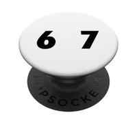 Fun Six Seven 6 7 Meme Design PopSockets PopGrip Adhesivo
