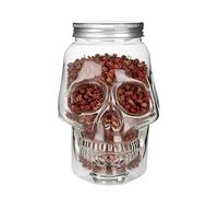 Fun Skull Shape Drinking Jar - 500ml/800ml Reusable Spooky Decor With Lid, Skull Salt Container For Home, Bathroom, Picnic, Tabletop | Skulls Salt Container For Home, Bathroom, Picnic, Tabletop Baking