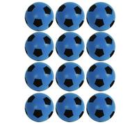 Fun Sport - Balones de fútbol de espuma azul (12 unidades, esponja suave, para interior y exterior, duraderos y ligeros, perfectos para niños, adolescentes y adultos, horas de diversión, 19,4 cm)