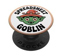 Fun Spreadsheet Goblin Humor Design PopSockets PopGrip Adhesivo