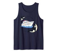 Fun SS Sink el Rico Yate Boat Orca Lover Killer Whale Meme Camiseta sin Mangas