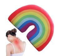 Fun Throw Pillows | Cute Rainbow Neck Rest | Cute,for Children, Adult, Bed, Car Seat, Sofa, Workplace, Nursery, Apartment, Home