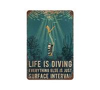 Fun Tin Sign 2 Anique Metal Tin Sign Mermaid Metal Tin Sign Love Mermaid Love Ocean Whale Lovers and Into The Ocean I? Ir a perder mi mente y encontrar mi alma Cartel de chapa de metal vertical Cartel