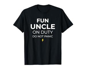 Fun Uncle On Duty Do Not Panic Hermano Hermano Camiseta