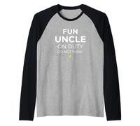 Fun Uncle On Duty Do Not Panic Hermano Hermano Camiseta Manga Raglan