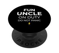 Fun Uncle On Duty Do Not Panic Hermano Hermano PopSockets PopGrip Adhesivo