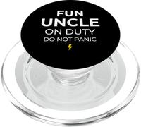 Fun Uncle On Duty Do Not Panic Hermano Hermano PopSockets PopGrip para MagSafe