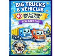 Fun Vehicles Colouring Book for Ages 3-5: Cars & Trucks 80+ Easy and Cute Colouring Pages for Toddlers and Preschool Kids (My First Colouring Books by Bif Books)