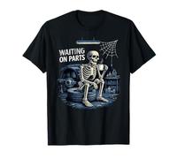 Fun Waiting On Parts Mecánico Esqueleto Coche Garaje Life Camiseta