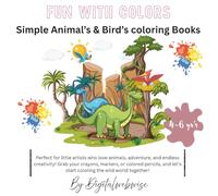 FUN WITH COLORS: Simple animals's and bird's coloring book