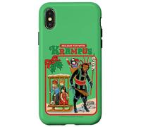 Fun with Krampus Christmas Retro Vintage Funny Adult Humor Carcasa para iPhone X/XS
