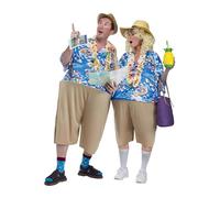 Fun World 9946 Tacky Tourist - Disfraces de tamaño adulto, estampado Aloha, multicolor, por defecto